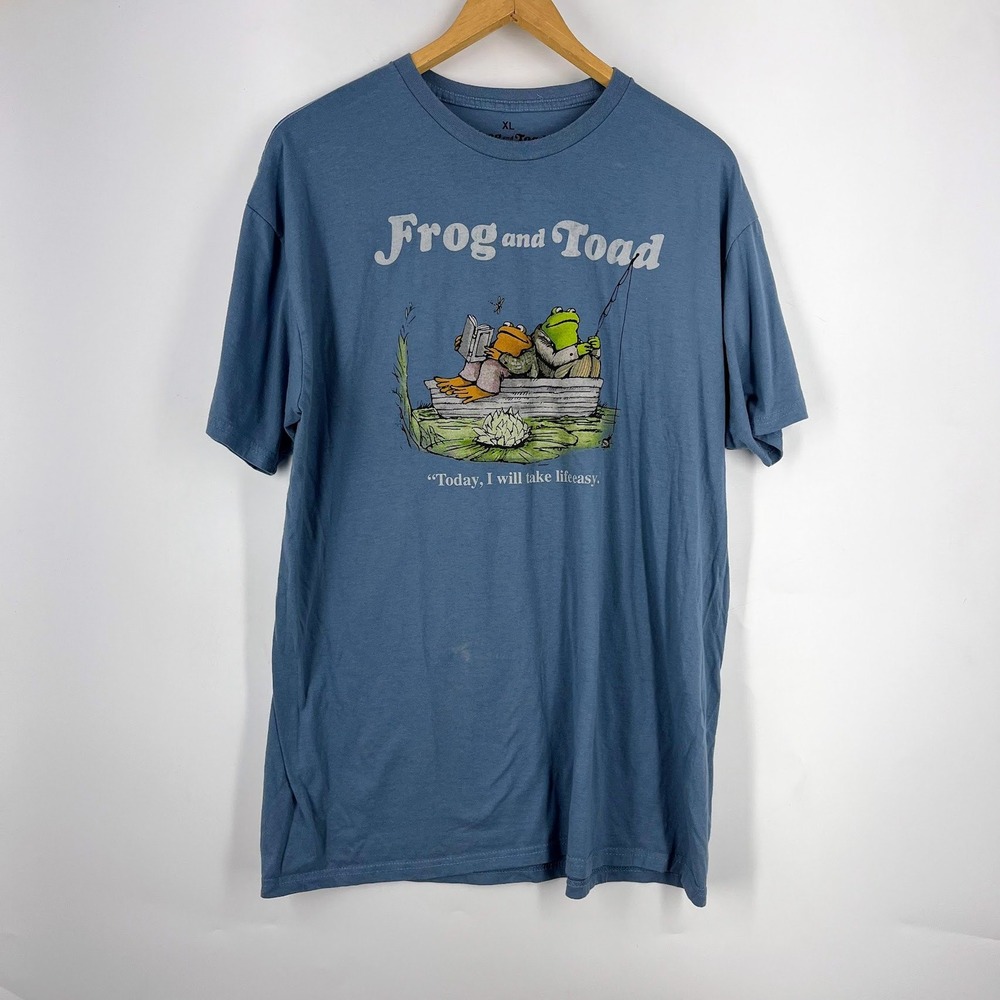 Frog and Toad Take Life Easy Graphic T-Shirt Mens XL Arnold Lobel Literature